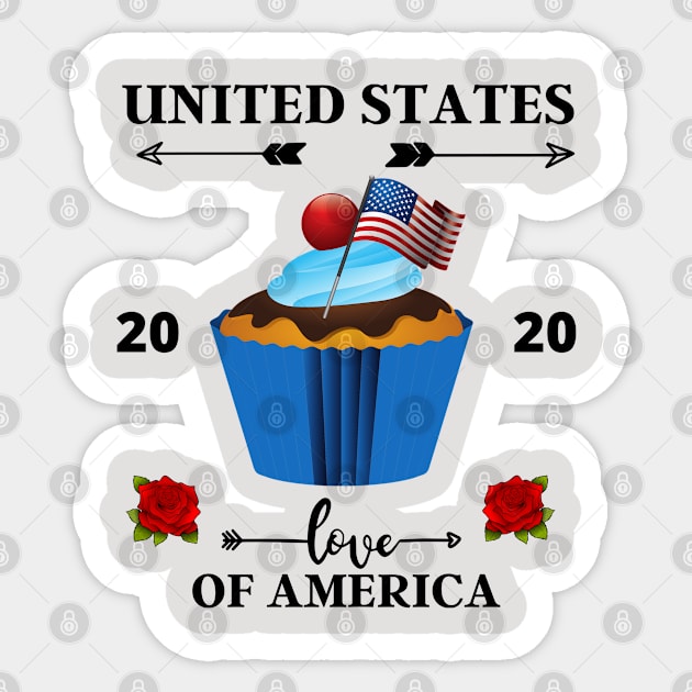 UNITED STATES OF AMERICA Sticker by Grishman4u